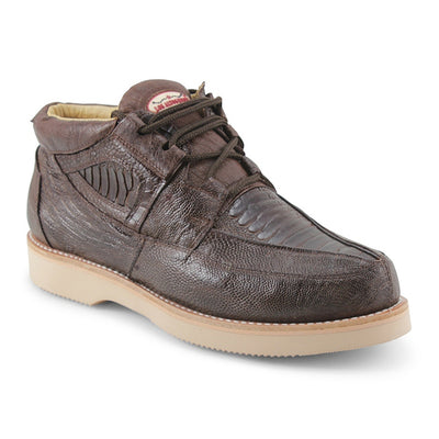 Los Altos Brown Full Ostrich Leg Skin Boots 1   - from alligatorwarehouse.com