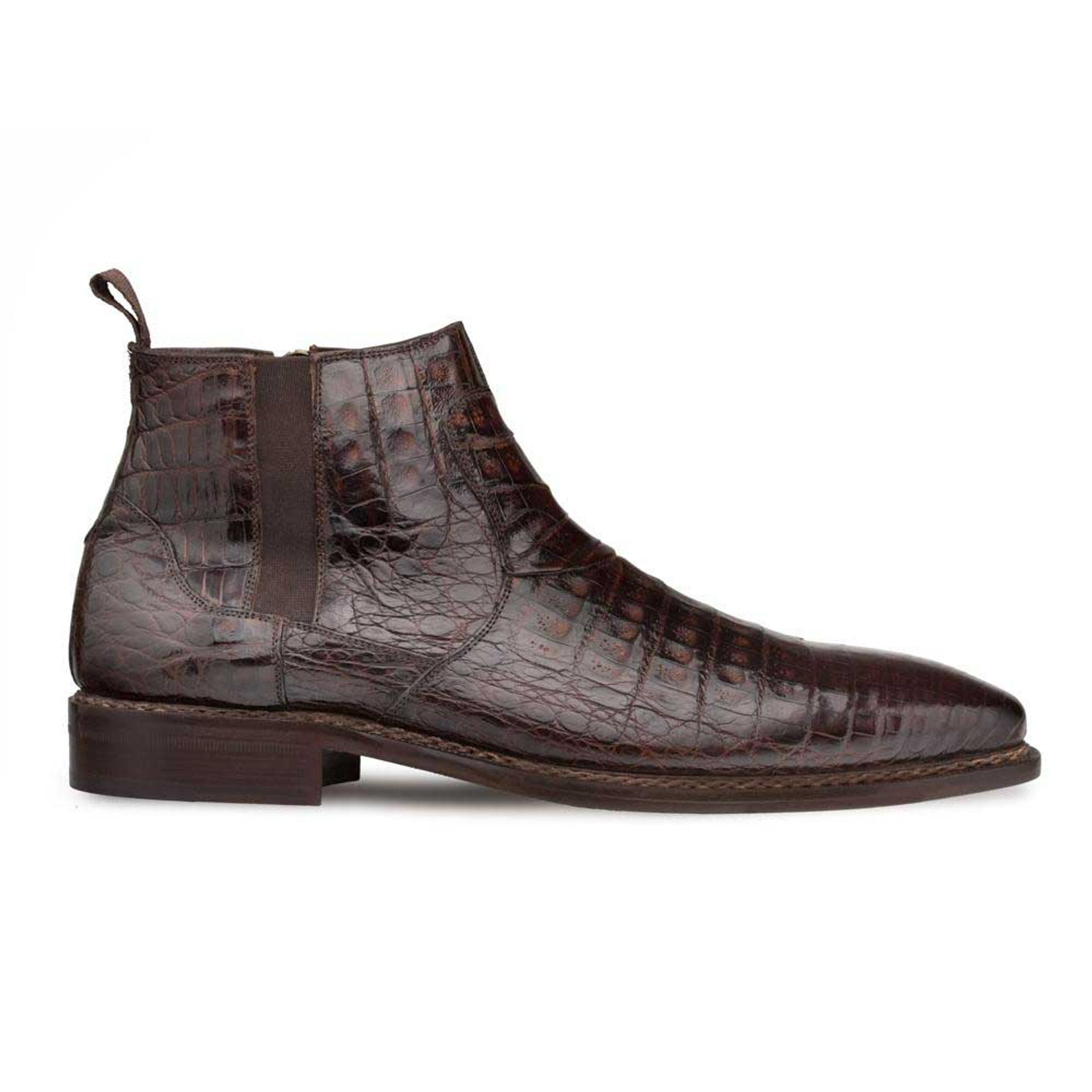 Blackmore Brown Genuine Crocodile Plain Toe Mens Boot By Mezlan Made In Spain Brand