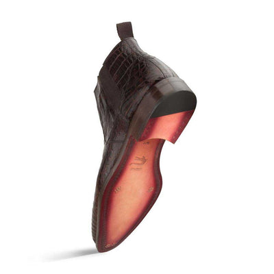 Mezlan Blackmore Brown Genuine Crocodile Plain Toe Mens Boot 3   - from alligatorwarehouse.com