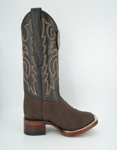Los Altos Men's Crazy Brown Wide Square Toe Boot 2   - from alligatorwarehouse.com