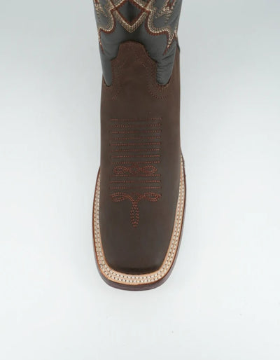 Los Altos Men's Crazy Brown Wide Square Toe Boot 5   - from alligatorwarehouse.com