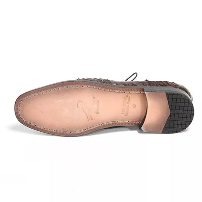 Los Altos Brown Genuine Caiman Oxford 3   - from alligatorwarehouse.com