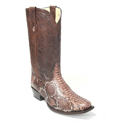 Los Altos Rustic Brown Genuine Python 1   - from alligatorwarehouse.com