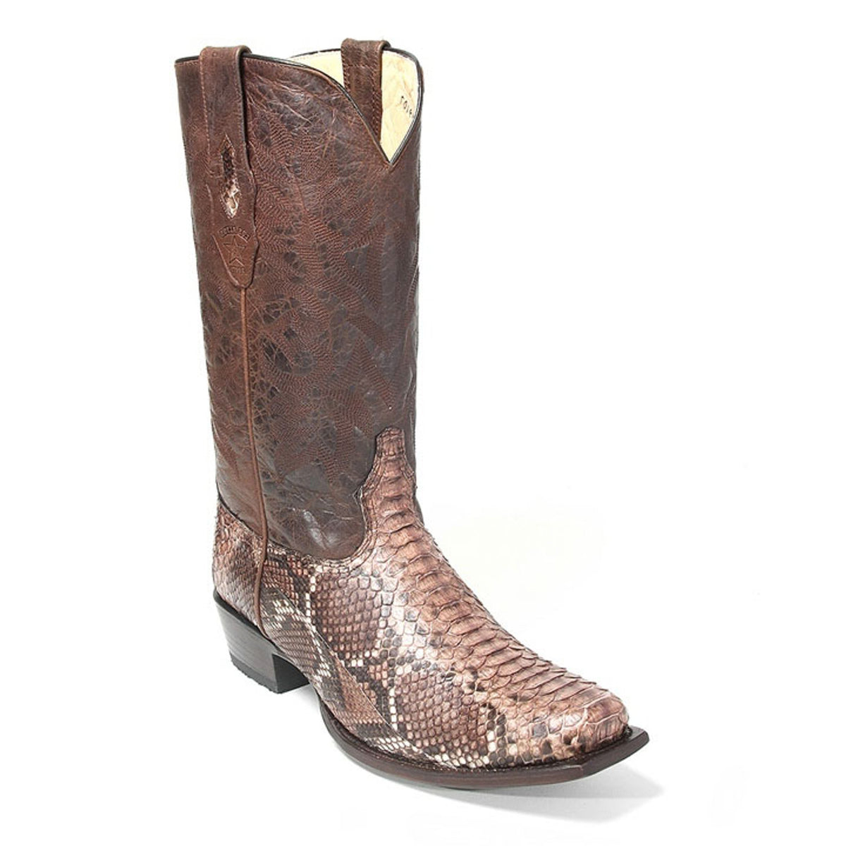 Los Altos Rustic Brown Genuine Python