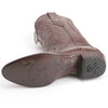 Los Altos Men's Brown Genuine Ostrich Leg Round Toe Boots 2   - from alligatorwarehouse.com