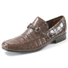 Los Altos Brown Genuine Caiman Crocodile Belly Slip-On Loafers 5   - from alligatorwarehouse.com