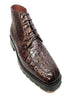 Los Altos Brown Hornback Crocodile Ankle Boots 6   - from alligatorwarehouse.com