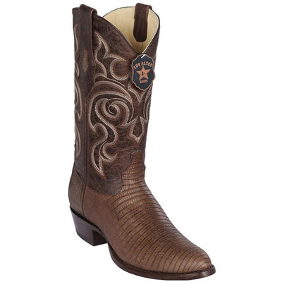 Los Altos Boots - Mens Dress Cowboy Boot - Low Priced Brown Lizard Cowboy Boots- in Brown 1   - from alligatorwarehouse.com