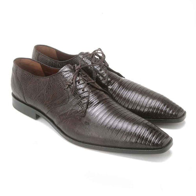 Los Altos Men's Oxford Brown Genuine Teju Lizard Natural Shoes 4   - from alligatorwarehouse.com