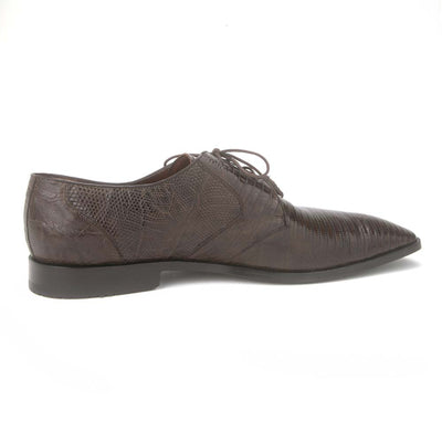 Los Altos Men's Oxford Brown Genuine Teju Lizard Natural Shoes 2   - from alligatorwarehouse.com