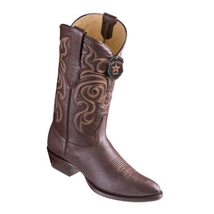 Los Altos Round Toe Men’s Brown Goat Leather Boots