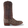 Los Altos Brown Matte Pirarucu Square Toe Boots 2   - from alligatorwarehouse.com
