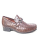 Los Altos Men's Brown Ostrich Quill Buckled Dress Loafers 2   - from alligatorwarehouse.com