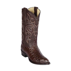 Los Altos Men's Brown Full Quill Ostrich Boots