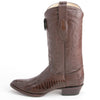 Los Altos Men's Brown Genuine Ostrich Leg Round Toe Boots 3   - from alligatorwarehouse.com