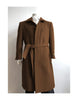 Mens Solid Brown 100% Wool Gabardine Belted Duster Overcoat 4   - from alligatorwarehouse.com