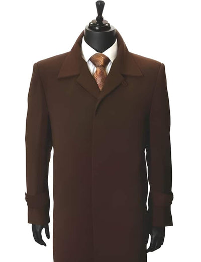 All Weather Microfiber Gaberdine Dress Coat Priced Available In Big & Tall Sizes Trendy Classic Big And Tall Trench Coat Coco Chocolate brown 1   - from alligatorwarehouse.com