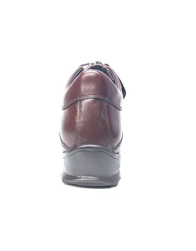 Los Altos Brown Perforated Crocodile Tail Sneakers 5   - from alligatorwarehouse.com