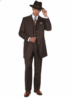Brown Pinstripe - Zoot Suit