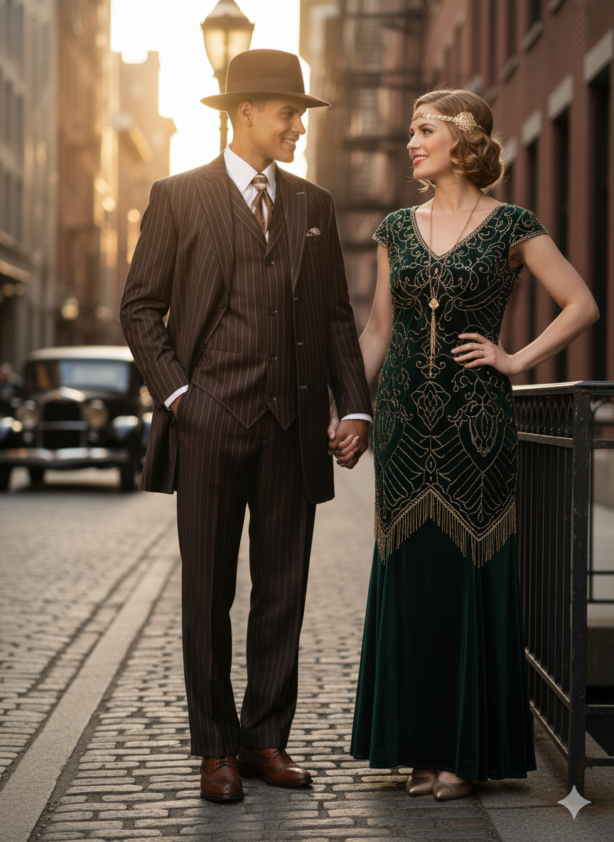 Brown Pinstripe - Zoot Suit