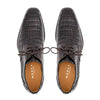 Golfo Derby Brown Plain Toe Crocodile Shoes  By Mezlan Made In Spain Brand 3   - from alligatorwarehouse.com