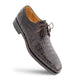 Golfo Derby Brown Plain Toe Crocodile Shoes  By Mezlan Made In Spain Brand