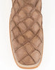 Ferrini Bronco Men's Print Pirarucu Fish Square Toe Boots Handcrafted Brown 2 43393-10-080-D  - from alligatorwarehouse.com