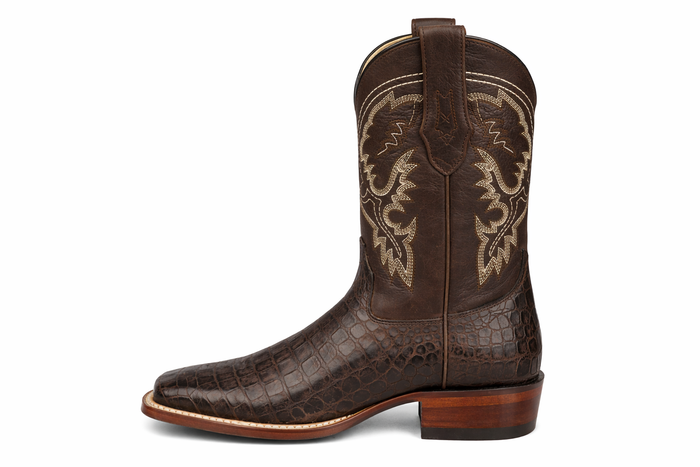 Brown Square Toe Cowboy Boots