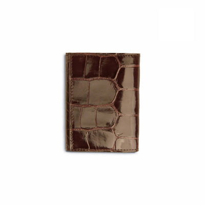 Ferrini Alligator Trifold Wallet Nicotine 3 ABTF-NI  - from alligatorwarehouse.com