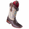 Los Altos Brown Teju Lizard Square Toe Women's Western Boot 2   - from alligatorwarehouse.com