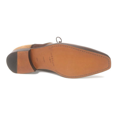 Men Brown and Cognac Suede Wing Tip Oxford By Mezlan Made In Spain Brand 3   - from alligatorwarehouse.com