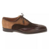 Mezlan Men Brown and Cognac Suede Wing Tip Oxford 3   - from alligatorwarehouse.com