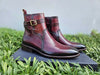 Buckle Leather Strap Boots 10 KB886-17WHISKY75  - from alligatorwarehouse.com