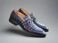 Buckle Loafer w Gator Embossed Leather