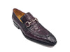 Buckle Loafer w Gator Embossed Leather 4 KS503-61EPURPLE7  - from alligatorwarehouse.com