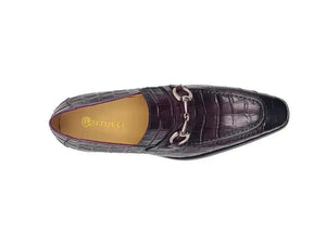 Carrucci Buckle Loafer: Gator Embossed Leather Loafer