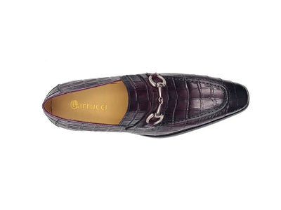 Buckle Loafer w Gator Embossed Leather 6 KS503-61EPURPLE75  - from alligatorwarehouse.com