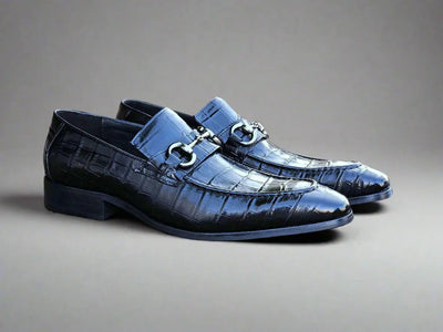 Buckle Loafer w Gator Embossed Leather 12 KS503-61EPURPLE75  - from alligatorwarehouse.com