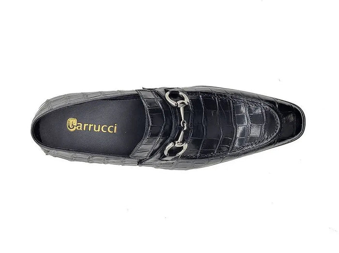 Carrucci Buckle Loafer w Gator Embossed Leather