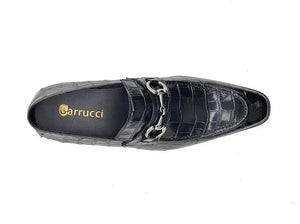 Carrucci Buckle Loafer: Gator Embossed Leather Loafer