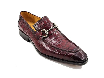 Buckle Loafer w Gator Embossed Leather 20 KS503-61EPURPLE75  - from alligatorwarehouse.com