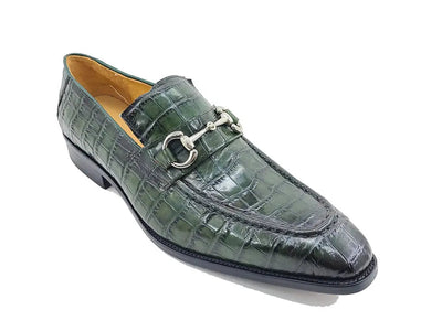 Buckle Loafer w Gator Embossed Leather 25 KS503-61EPURPLE75  - from alligatorwarehouse.com