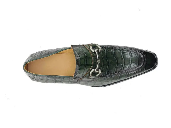 Carrucci Buckle Loafer: Gator Embossed Leather Loafer