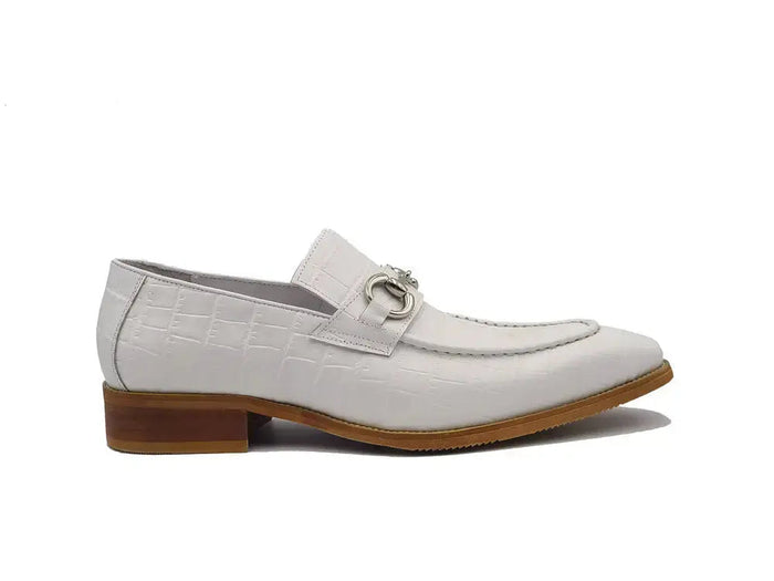 Carrucci Buckle Loafer: Gator Embossed Leather Loafer