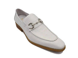 Carrucci Buckle Loafer: Gator Embossed Leather Loafer