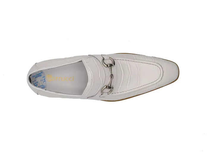 Carrucci Buckle Loafer w Gator Embossed Leather