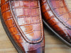 Buckle Loafer w Gator Embossed Leather 8 KS503-61EPURPLE7  - from alligatorwarehouse.com