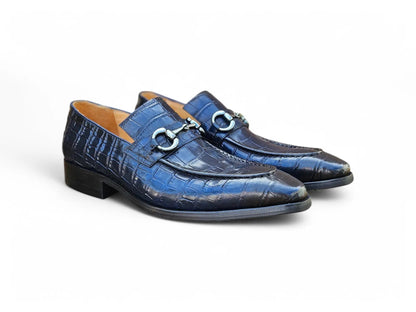 Buckle Loafer w Gator Embossed Leather