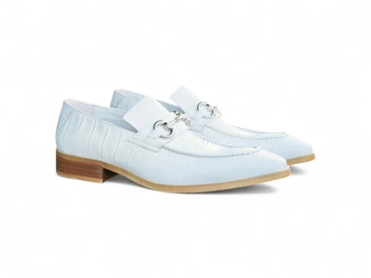 Buckle Loafer w Gator Embossed Leather