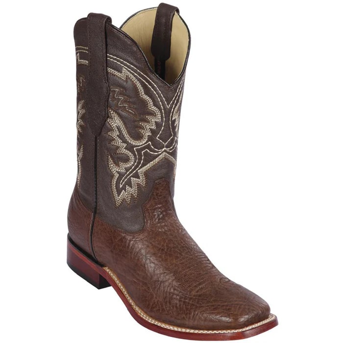 Los Altos Boots - Mens Dress Cowboy Boot - Low Priced Bull Shoulder Boots - in Brown